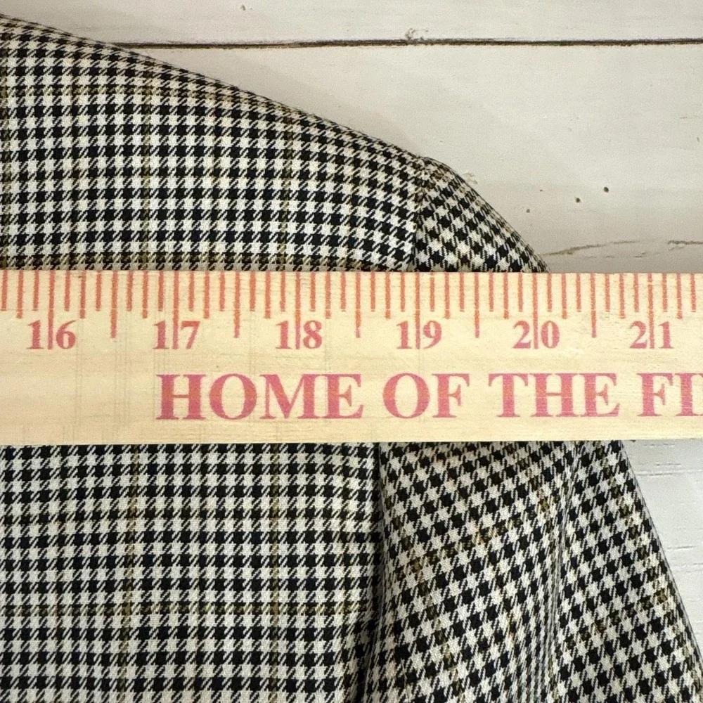 Maus Hoffman Blazer Sport Coat UNstructured Mens 44R Check Wool Silk Tweed Italy